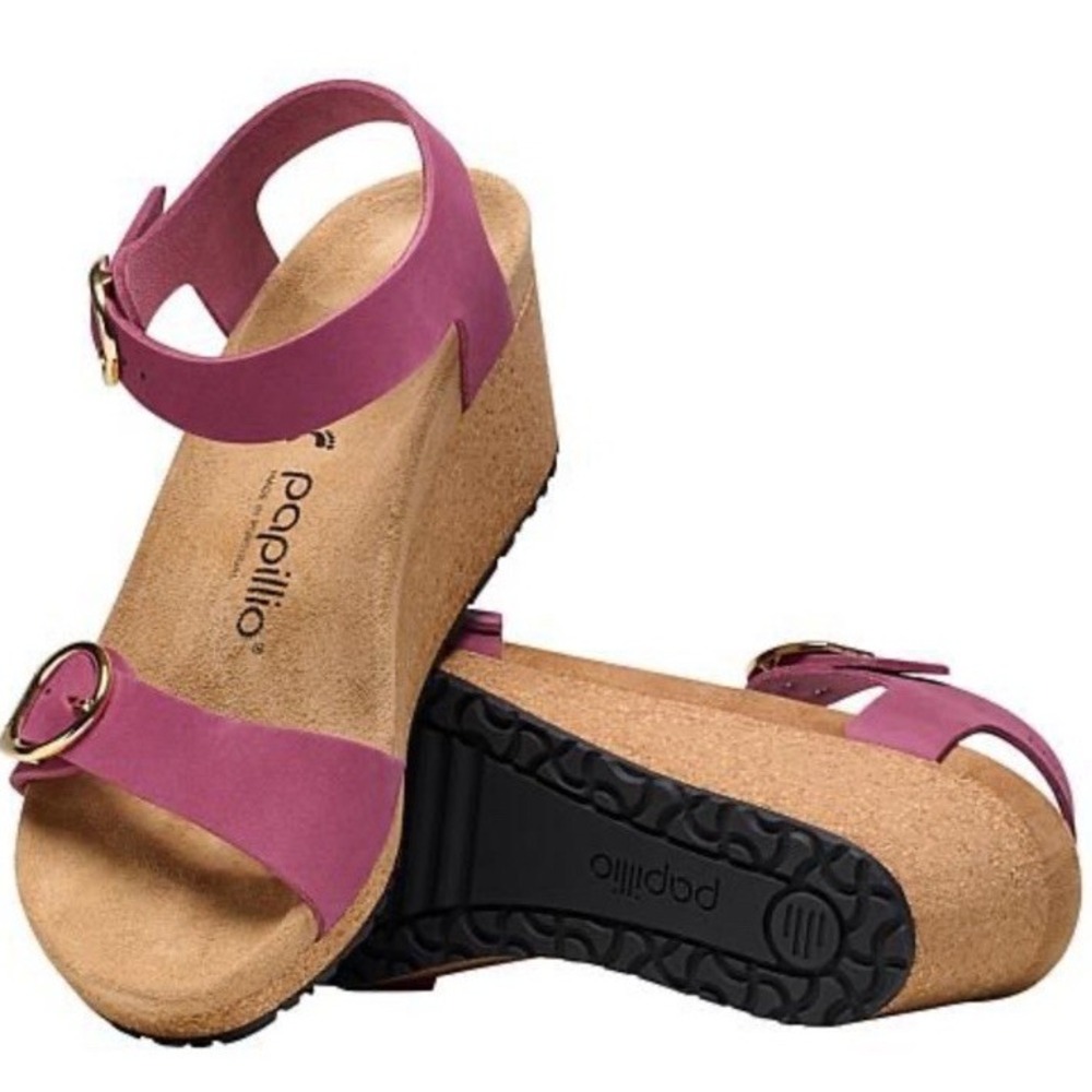 New Papilio Birkenstock Women's Soley Wedge Sandals Size 38 245